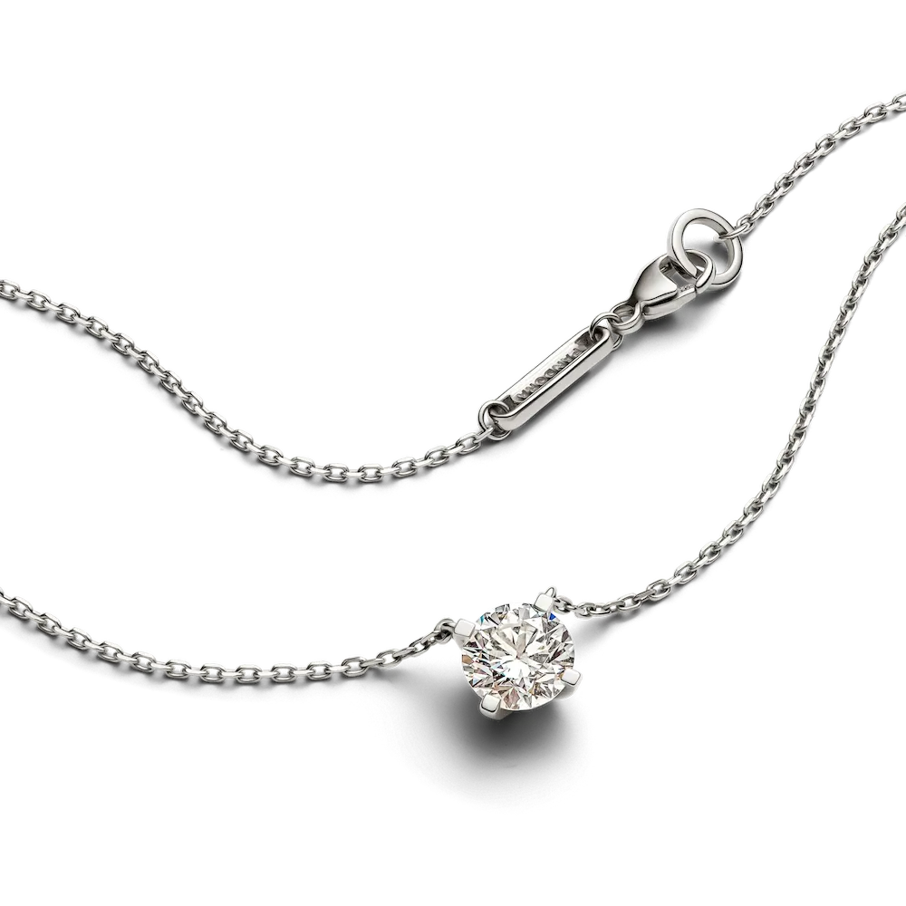 Pandora Era 14k White Gold Lab-grown Diamond Pendant Necklace - Image 4