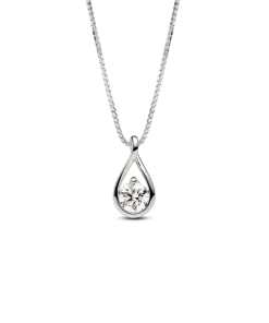 Pandora Infinite 14k White Gold Lab-grown Diamond Pendant Necklace