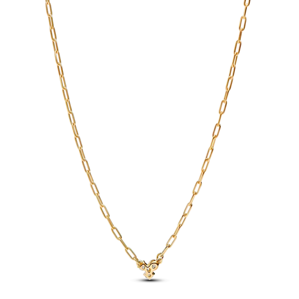 Lab-Grown Diamond Cluster Paperclip Necklace & Bracelet Set - Image 7