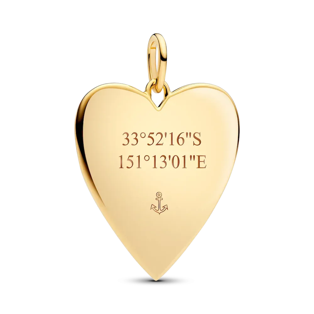 Engravable Oversized Heart Tag Pendant Necklace - Image 6