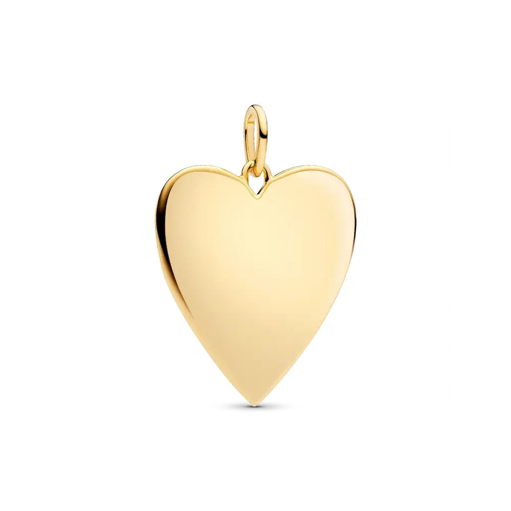 Engravable Oversized Heart Tag Pendant Necklace - Image 2
