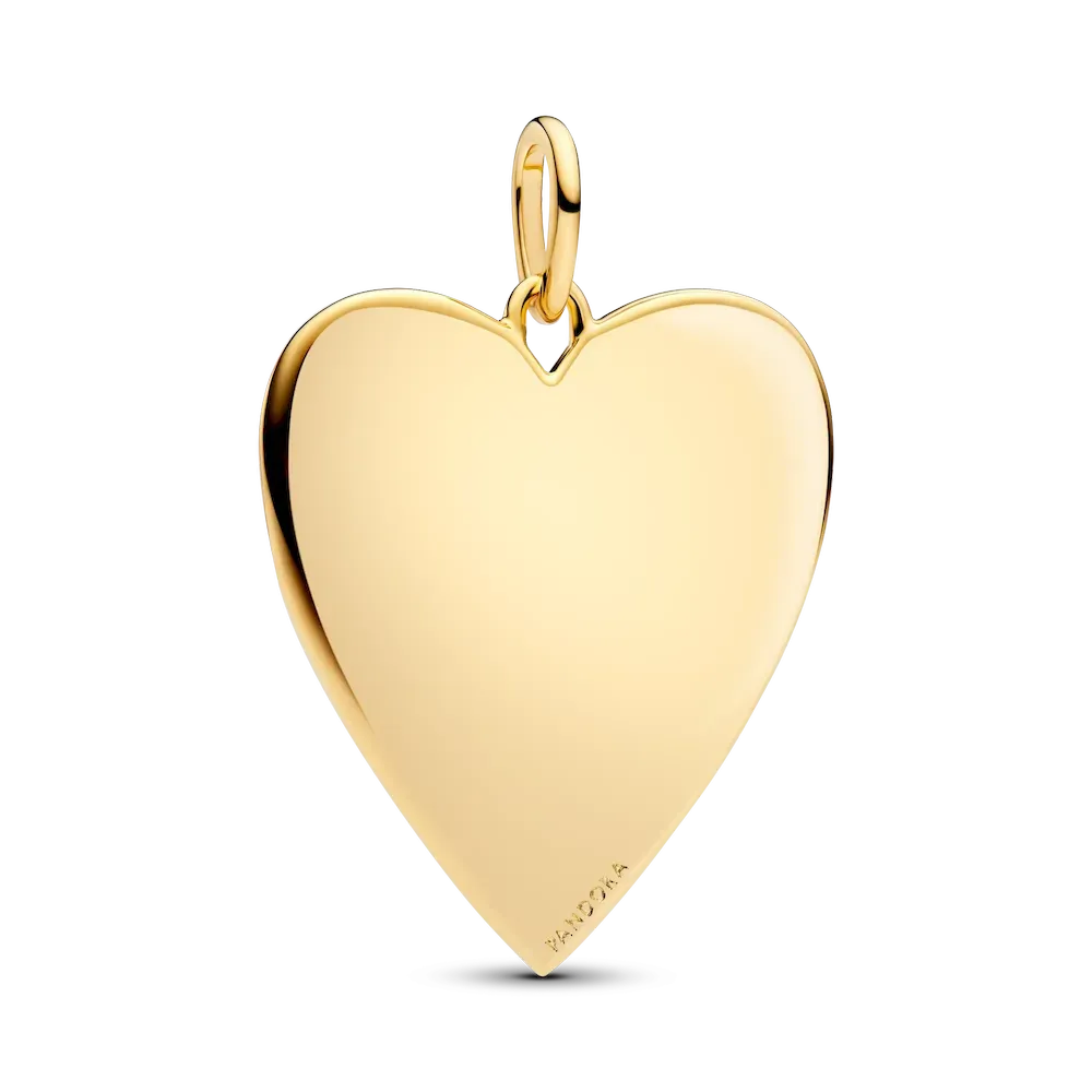 Engravable Oversized Heart Tag Pendant Necklace - Image 7