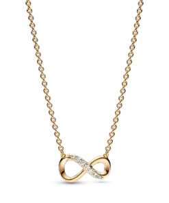 Golden Infinity Necklace and Earrings Set