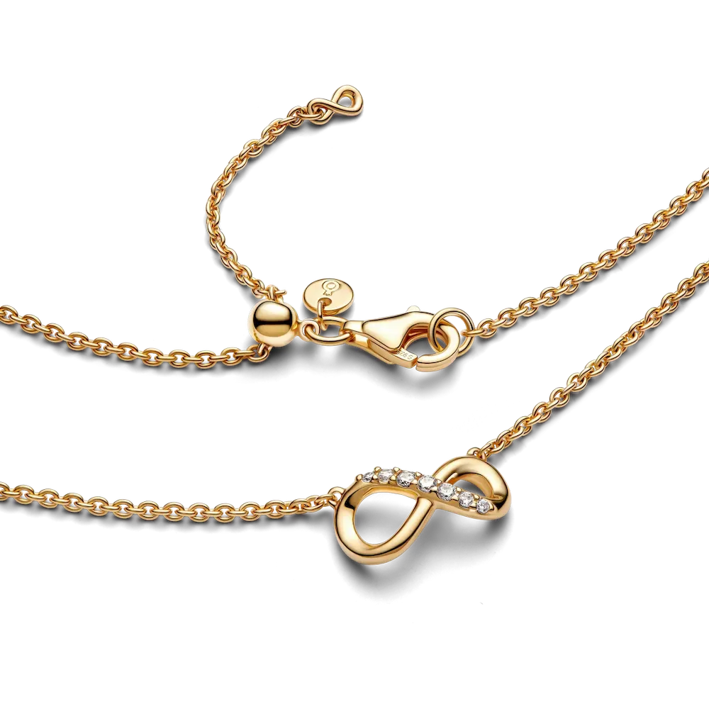 Golden Infinity Necklace and Earrings Set - Image 6