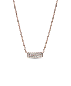 Alternative view of Pavé Rose Double-row Necklace and Earring Set