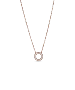 Pandora Logo Pavé Circle Collier Necklace