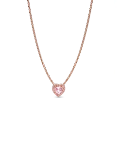 Pink Heart Collier Necklace