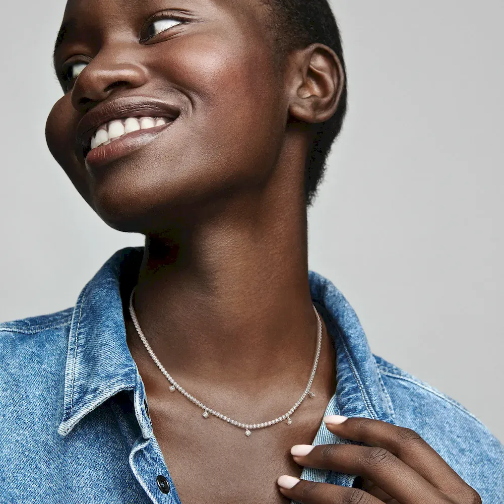 Sparkling Drop Collier Necklace - Image 4