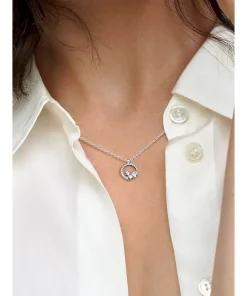 Alternative view of Sparkling Herbarium Circle & Cluster Pendant Necklace