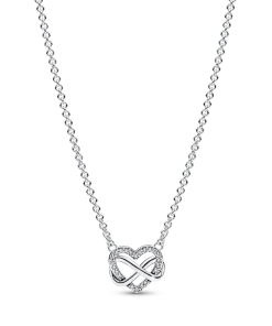 Sparkling Infinity Heart Collier Necklace