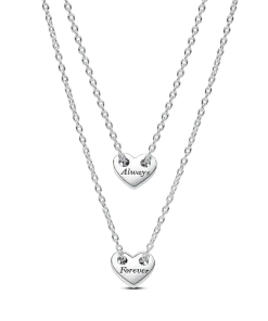 Forever & Always Splittable Heart Collier Necklaces