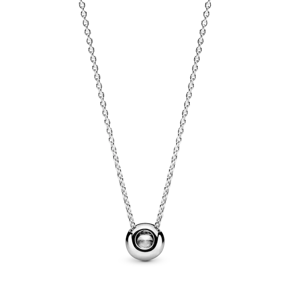 Round Sparkle Halo Necklace - Image 5