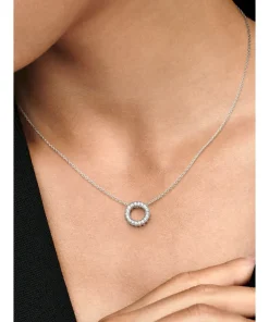 Alternative view of Pandora Logo Pavé Circle Collier Necklace
