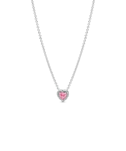 Pink Elevated Heart Necklace