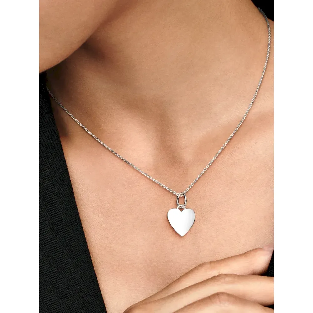 Engravable Heart Tag Pendant - Image 2