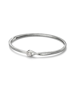 Pandora Infinite 14k White Gold Lab-grown Diamond Bangle