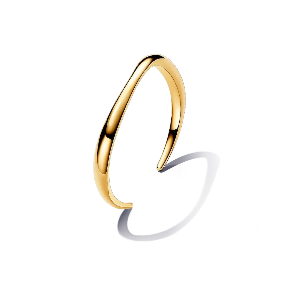 Organically Shaped Open Bangle