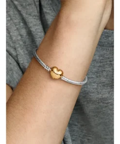 Alternative view of Heart Clasp Snake Chain Bracelet