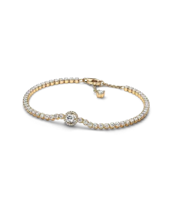 Sparkling Halo Tennis Bracelet