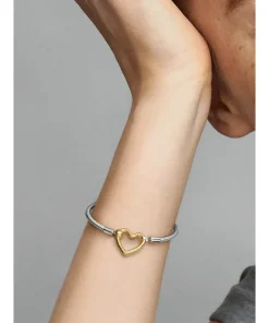 Alternative view of Pandora Moments Heart Closure Snake Chain Bracelet