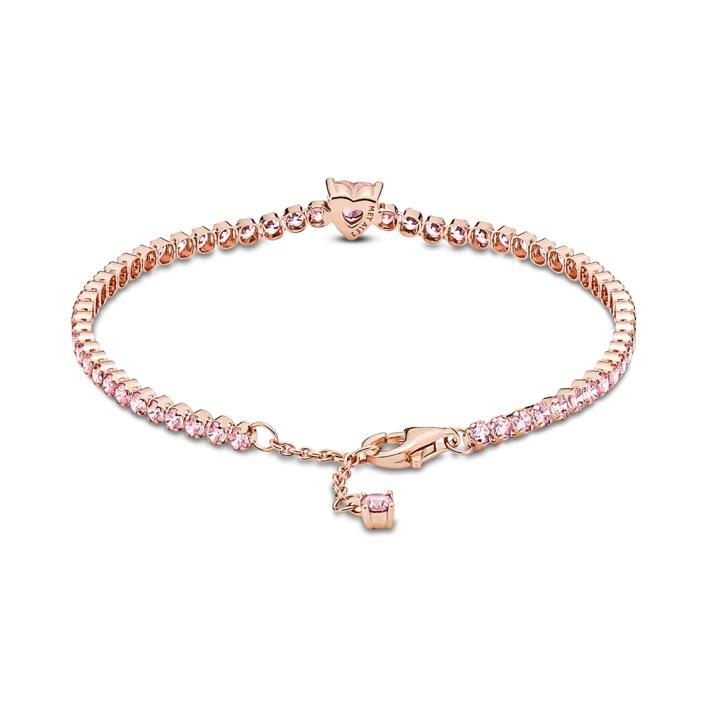 Sparkling Heart Tennis Bracelet - Image 5