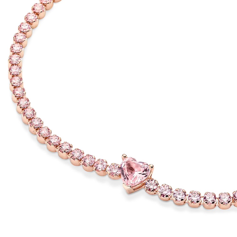 Sparkling Heart Tennis Bracelet - Image 6