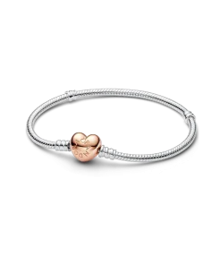Moments Heart & Snake Chain Bracelet
