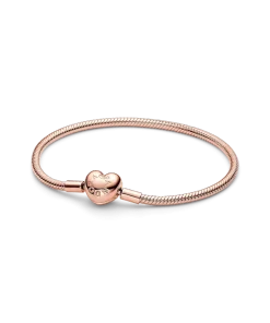 Pandora Moments Heart Clasp Snake Chain Bracelet