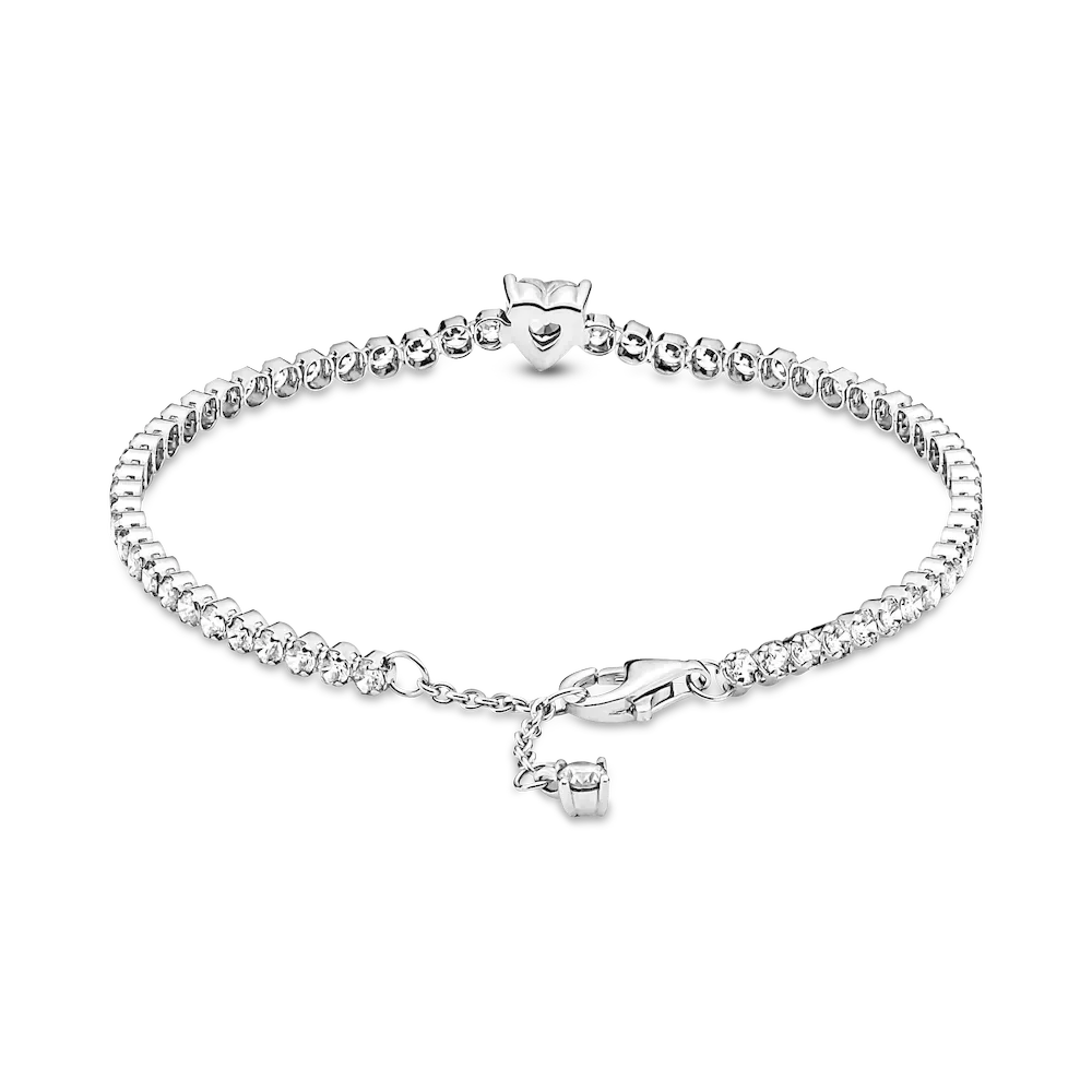 Sparkling Heart Tennis Bracelet - Image 4