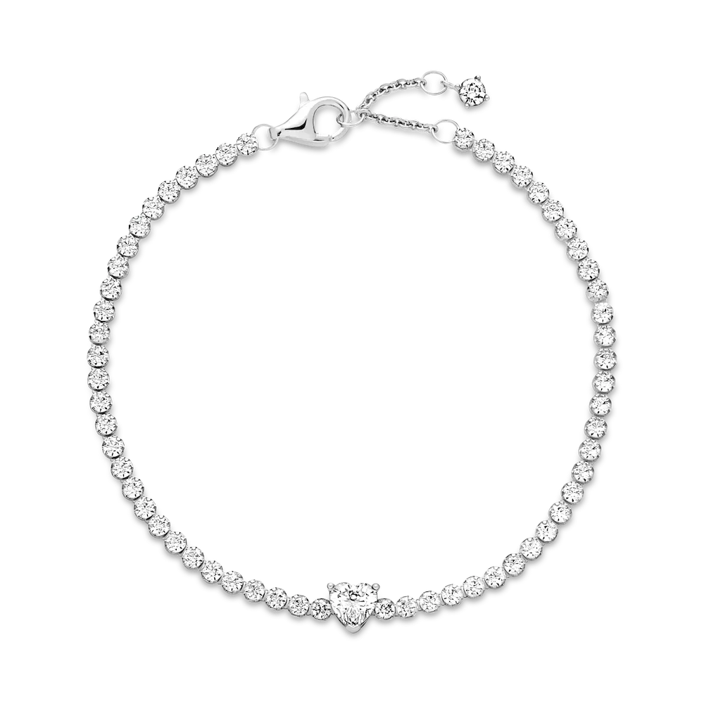 Sparkling Heart Tennis Bracelet - Image 5