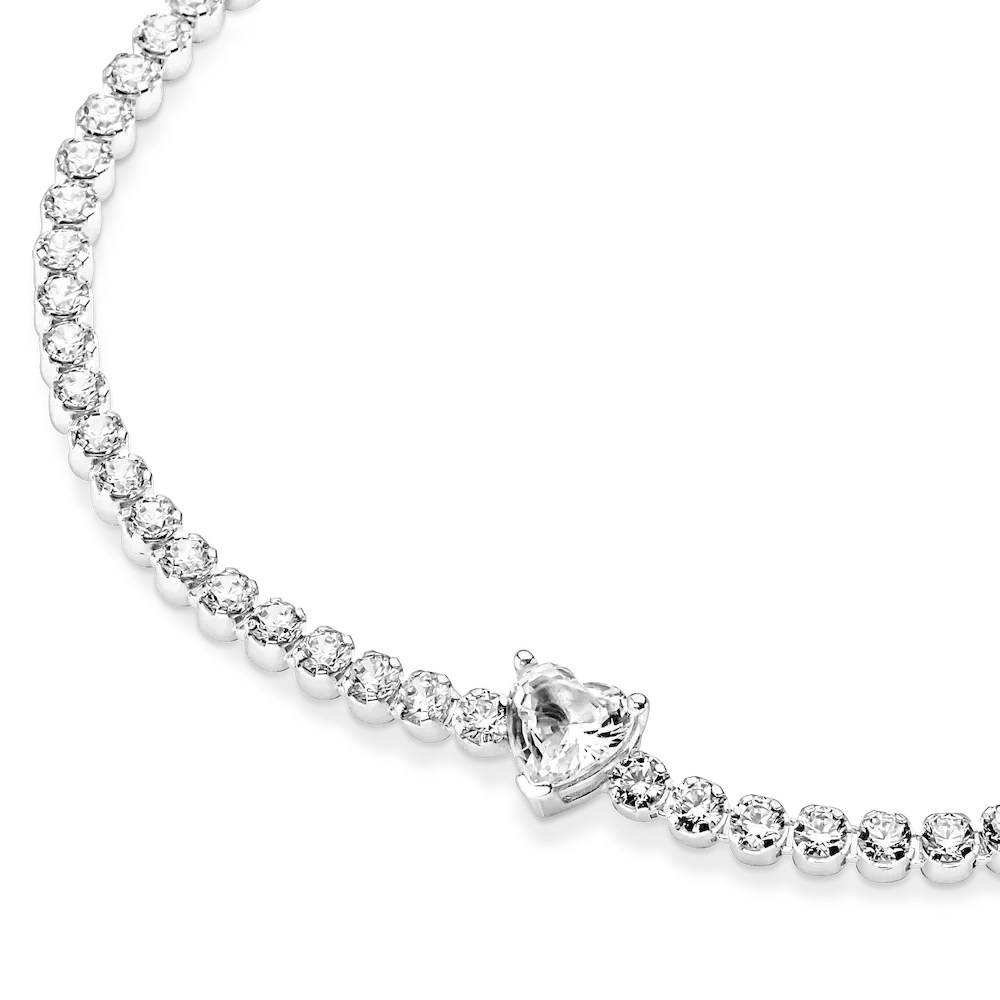 Sparkling Heart Tennis Bracelet - Image 6