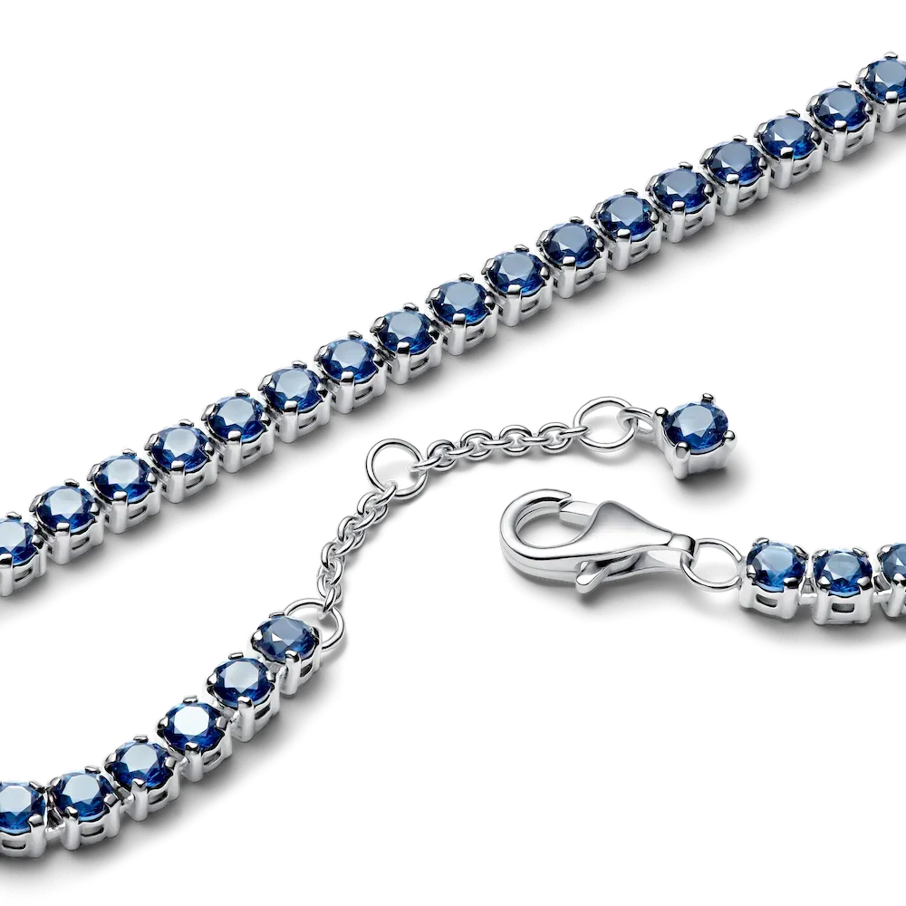 Sparkling Blue Tennis Bracelet - Image 5