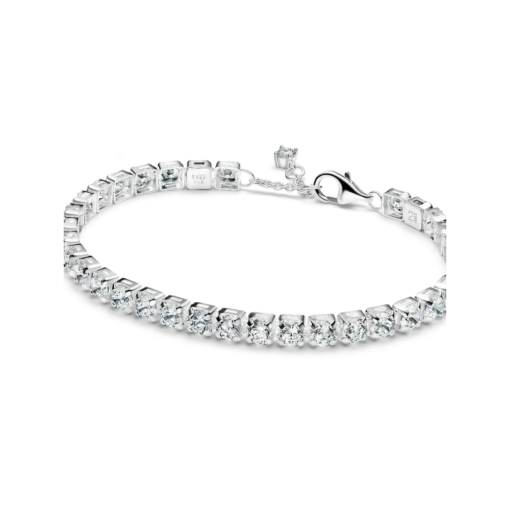 Bold Sparkling Tennis Bracelet and Earring Set - Image 3