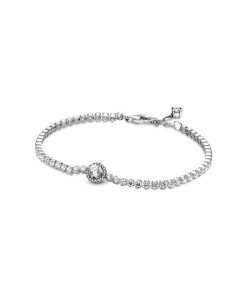 Sparkling Halo Tennis Bracelet