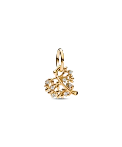 Sparkling Heart & Family Tree Dangle Charm