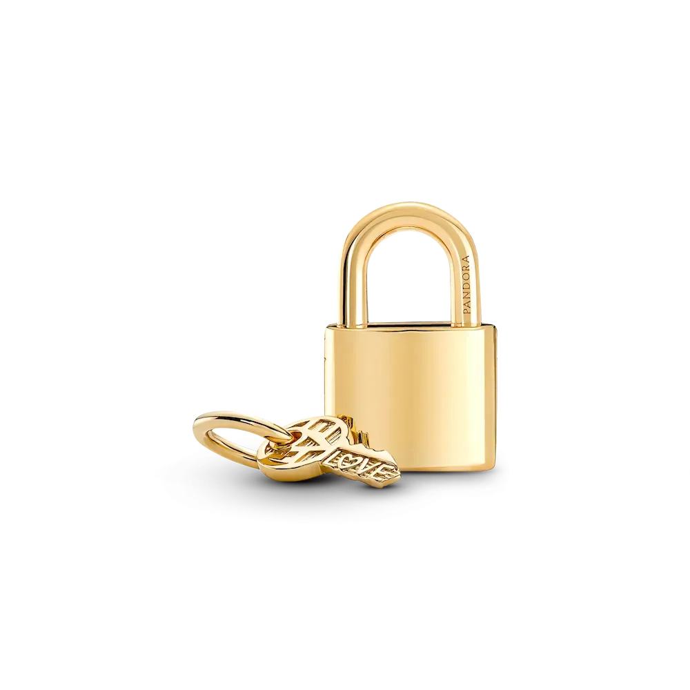 Padlock & Key Dangle Charm - Image 7