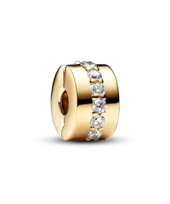 Clear Sparkling Row Clip Charm