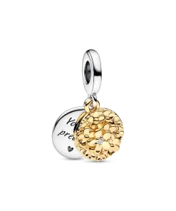 My Pandora Two-tone Daisy Double Dangle Charm