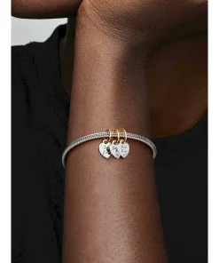 Alternative view of Two-tone Splittable Friendship Triple Dangle Charm