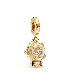 Heart Snowflake Snow Globe Dangle Charm