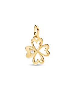Pandora ME Heart Four-leaf Clover Medallion Charm