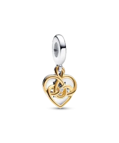 Lab-grown Diamond Engravable Mom Double Dangle Charm