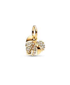 Sparkling Monstera Leaf Dangle Charm