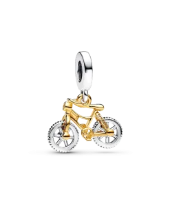 Two-tone Spinning Wheels Bicycle Dangle Charm