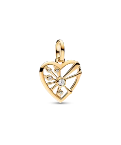 Heart & Rays Medallion Charm