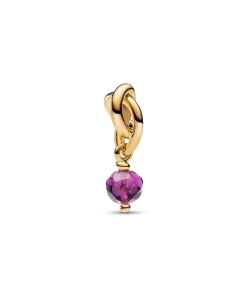 Faceted Purple Eternity Circle Dangle Charm