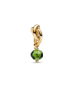 Alternative view of August Engravable Dangle Charm Necklace Set