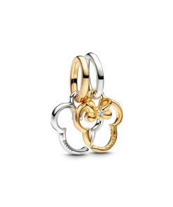 Alternative view of Mickey Mouse and Minnie Mouse Splittable Dangle Charm Bracelet Set