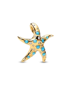 Alternative view of Sparkling Blue Starfish Necklace and Earring Set