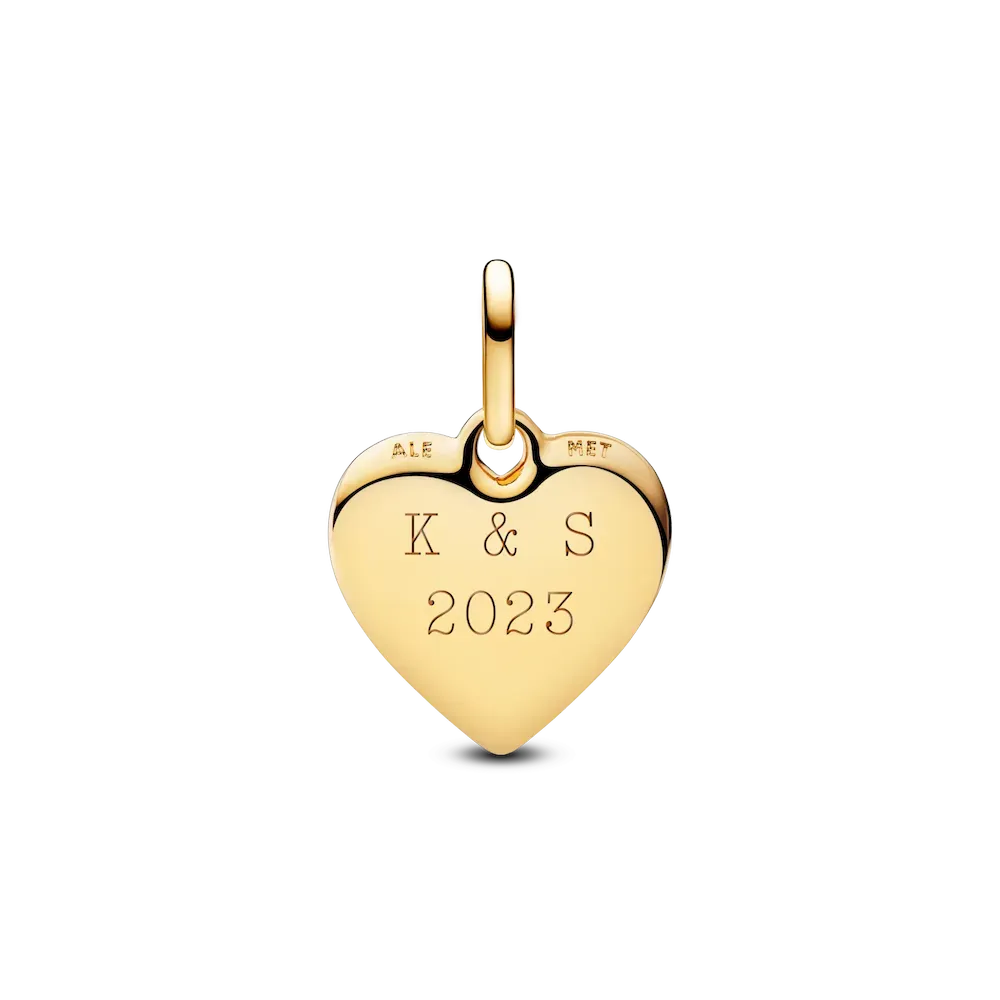 Engravable Heart Medallion Charm - Image 5